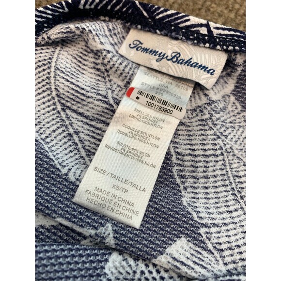 Tommy Bahama Dress Womens XS Island Cays Palms Sleeveless V-Neck Pockets Navy - Picture 6 of 7